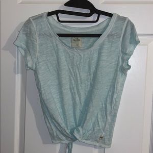 Baby Blue Knotted Crop Top